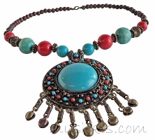 Indian ethnic necklace - click here for large view